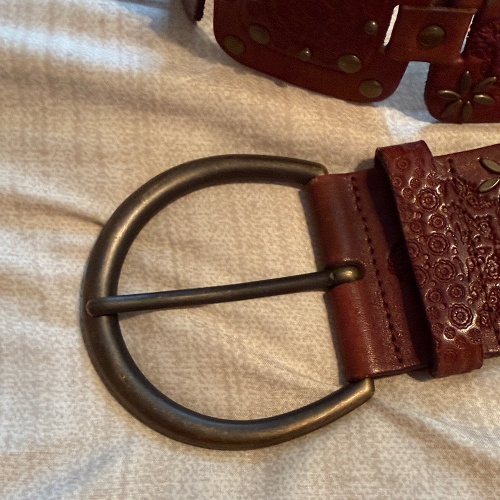 Artisan Leather Patchwork Belt - image 2